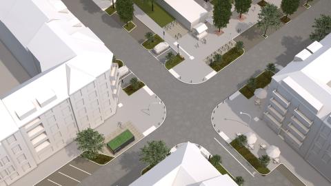 Rendering Pfalzstraße von oben