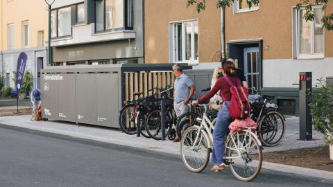 Fahrradstation an der Rochusstraße