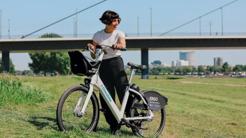 Düsselbike am Rhein