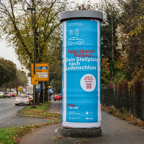 Plakatwerbung Feierabend-Parken