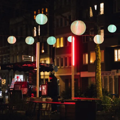 Lichterketten am Maria-und-Josef-Otten-Platz