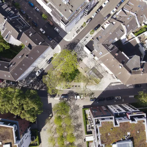 Mobilitätsstation Schinkelstraße von oben