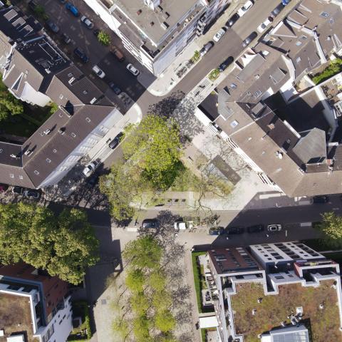 Mobilitätsstation Schinkelstraße von oben