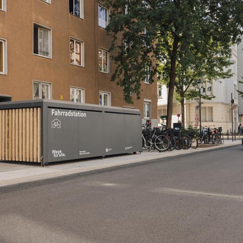 Fahrradstation an der Mobilitätsstation Rochusstrasse