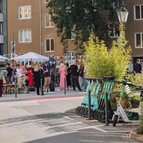 Eröffnungsfeier Mobilitätsstation Rochussstrasse mit Sharingstation