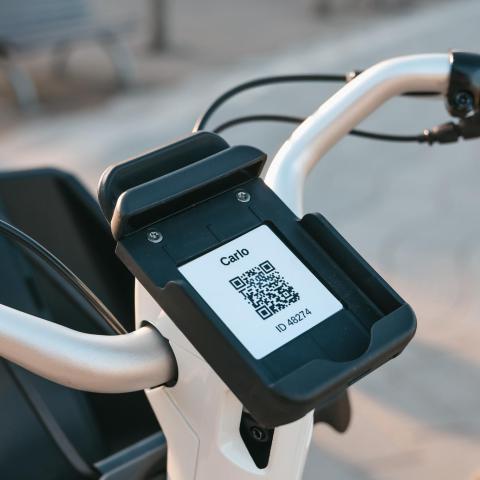 Düsselbike Name am Lenker 